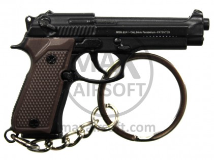 Maketa Pi&scaron;tola Beretta Brown Mini Guns Key Chain