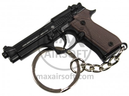 Maketa Pi&scaron;tola Beretta Brown Mini Guns Key Chain