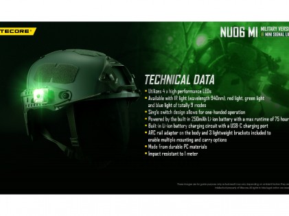 Svetilka NiteCore NU06 MI za Čelado