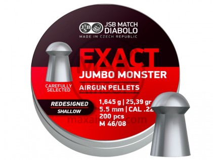 Diabole JSB Exact Jumbo Monster Redesigned Shallow .22 5.52mm 200kos