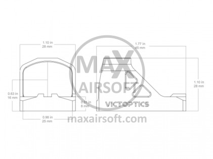 VictOptics SRD 1x20x25 Pistolen Rotpunktvisier