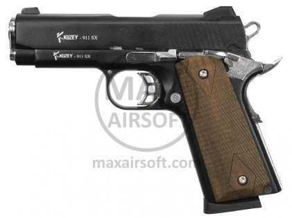 Kuzey 911SX Blank Firing Pistol Black/Chrome 9mm P.A.K.