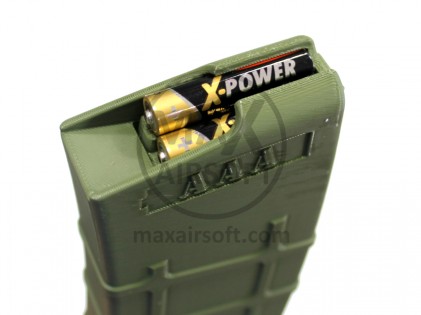 Magazine Style Battery Storage Case AAA x24 Olive