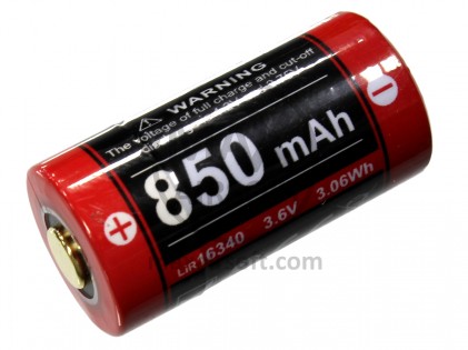 Klarus 16340 Battery USB-C 850mAh 3.6V