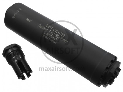 MFT CQ-762 Silencer Gen2 M14x1 LH 7.62x39/9mm Cerakote Black