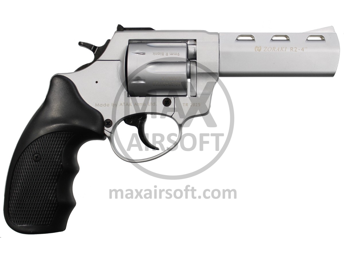 Zoraki R2 4 Blank Firing Revolver PTB M Chrome 9mm P A K Blank 